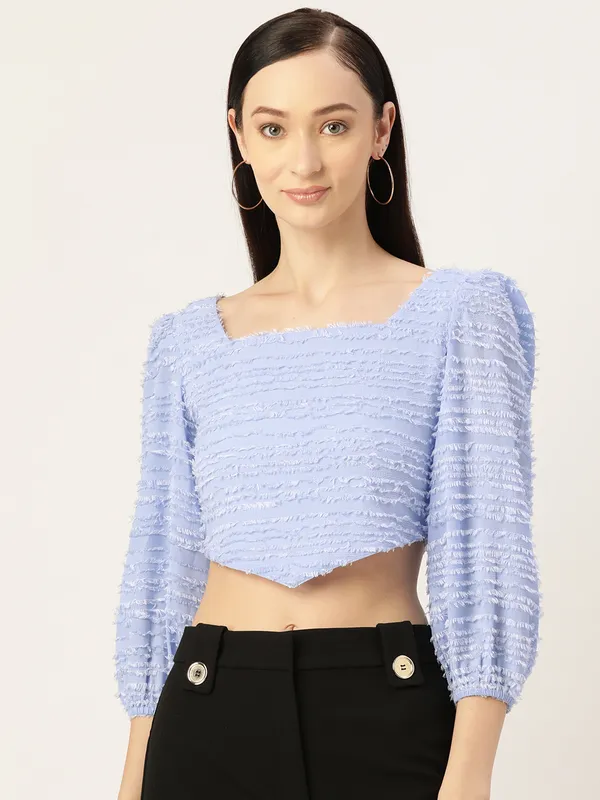 Blue_Georgette_Solid_top
