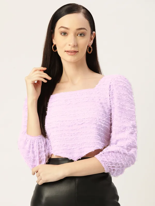 Purple_Georgette_Self_Design_top