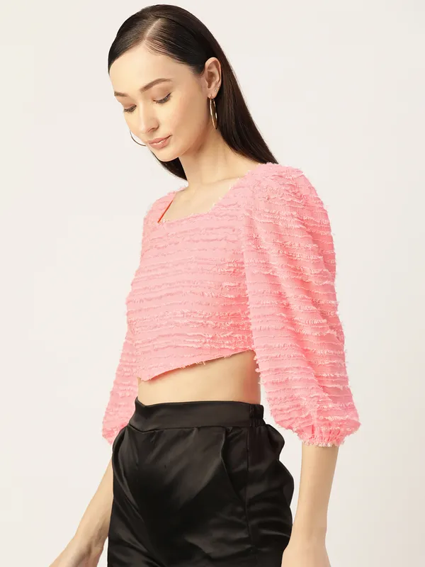 Pink_Georgette_Solid_top