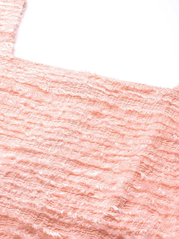 Peach_Georgette_Solid_top