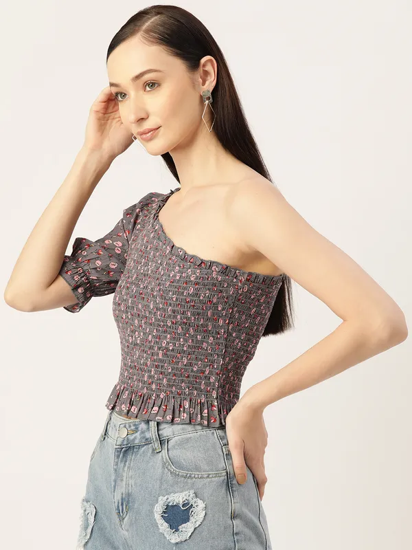 Grey_Georgette_Printed_top