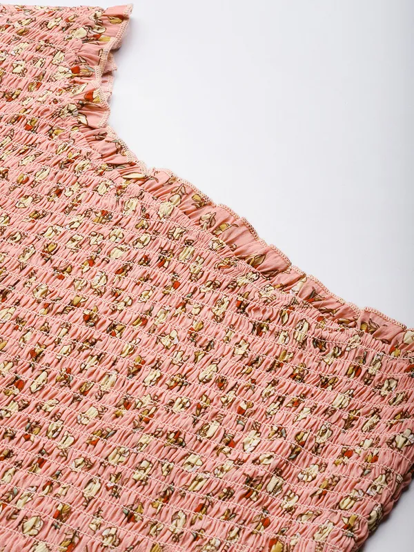 Peach_Georgette_Printed_top