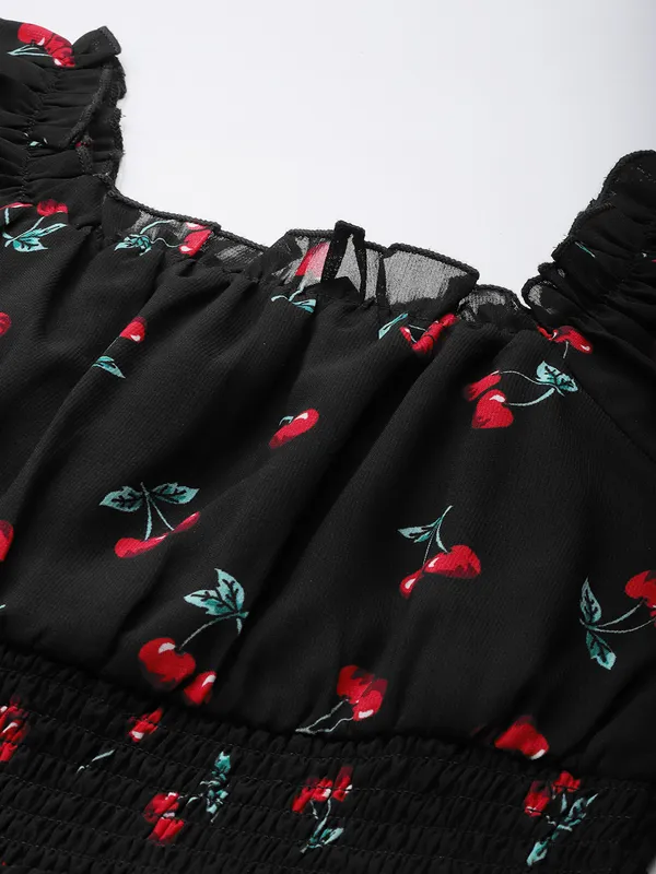Black_Georgette_Printed_top