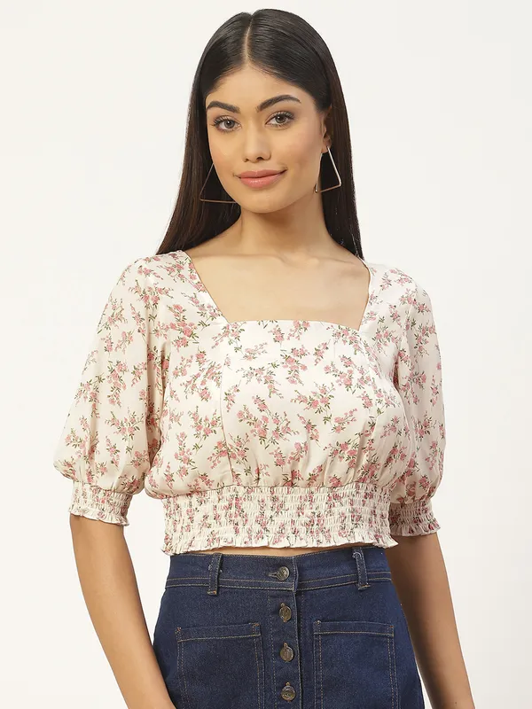 White_Georgette_Printed_top