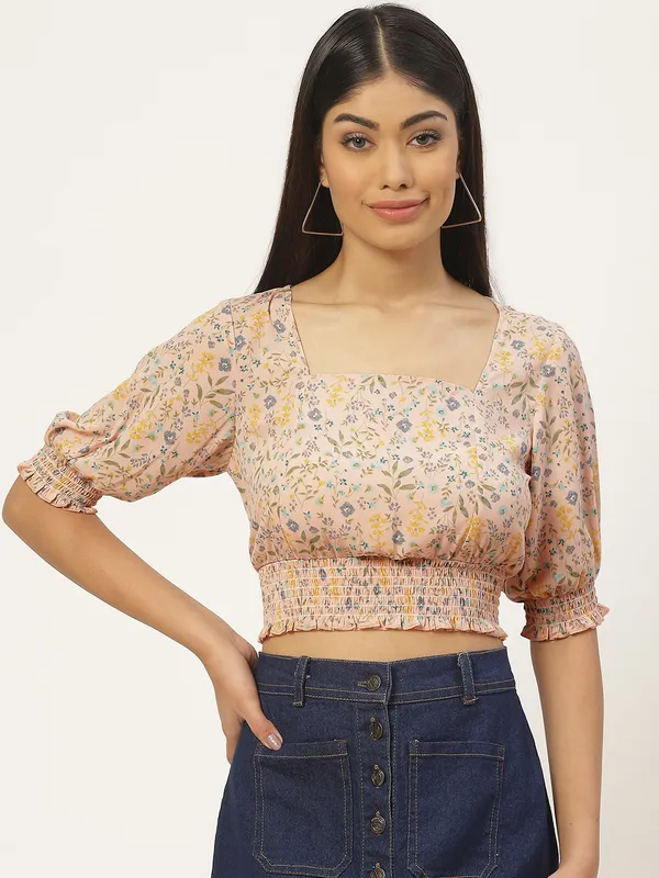 Pink_Georgette_Printed_top