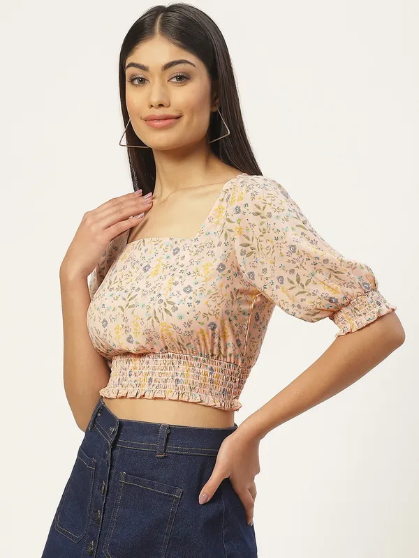 Pink_Georgette_Printed_top