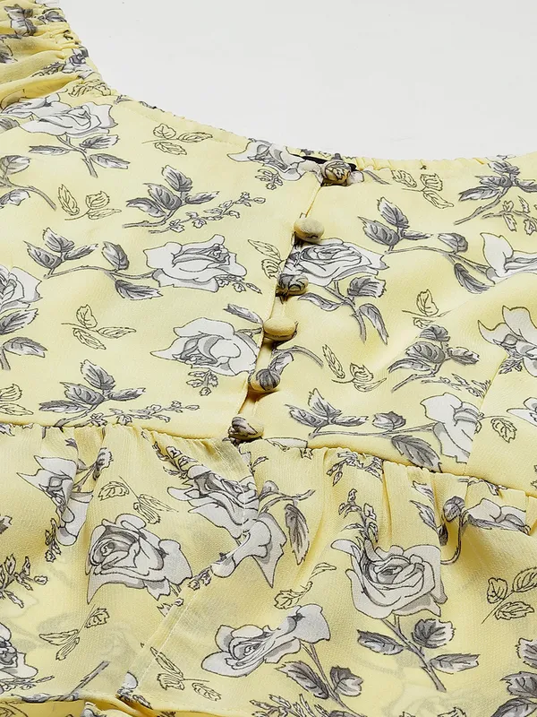 Yellow_Georgette_Printed_top