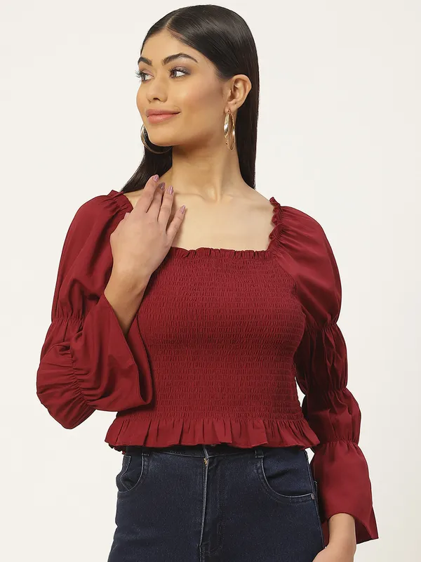 Maroon_Crepe_Self_Design_top