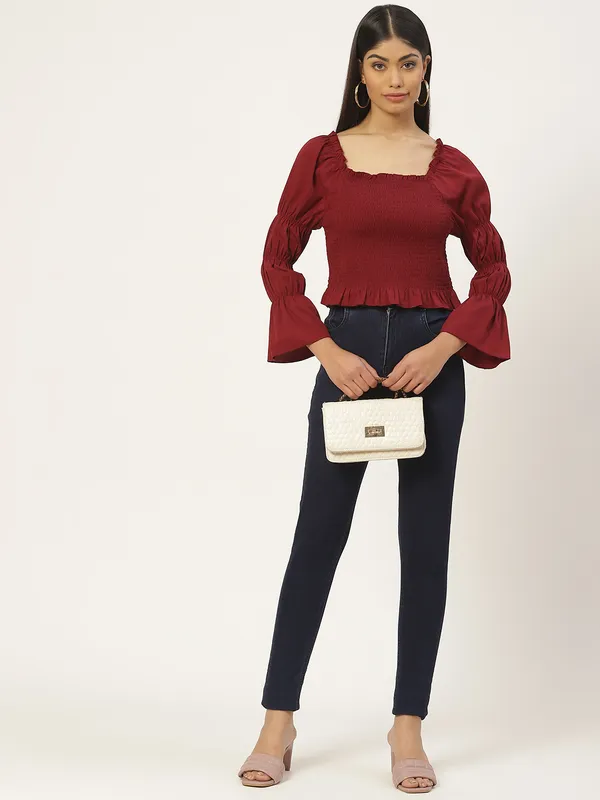 Maroon_Crepe_Self_Design_top