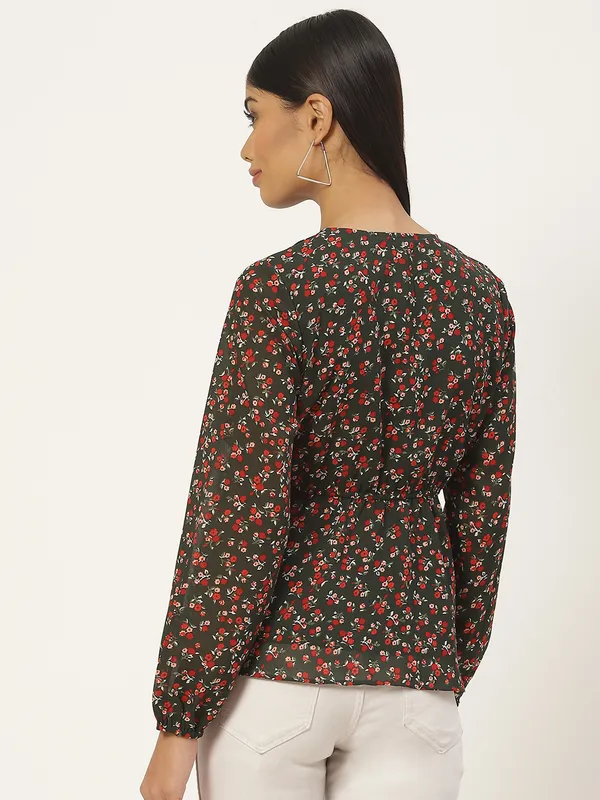 Green_Georgette_Printed_top