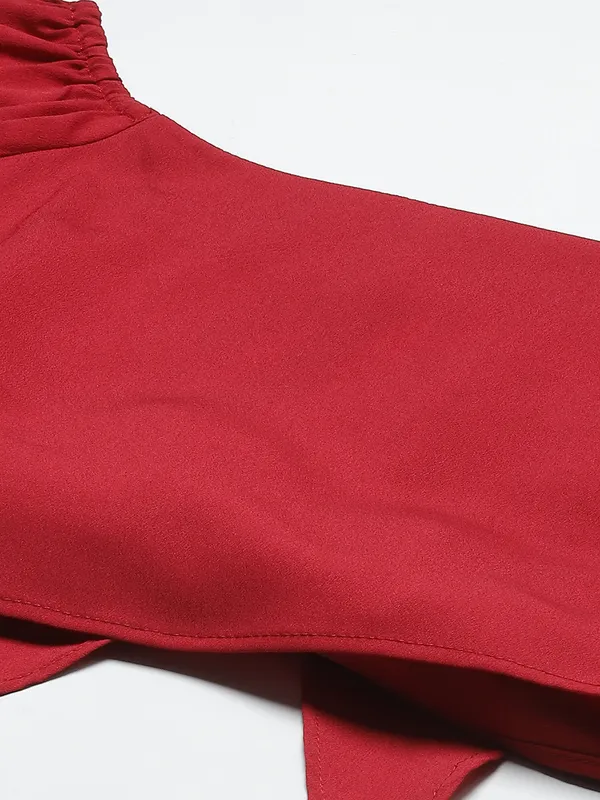 Maroon_Crepe_Solid_top