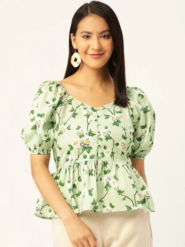 Green_Georgette_Floral_Print_top