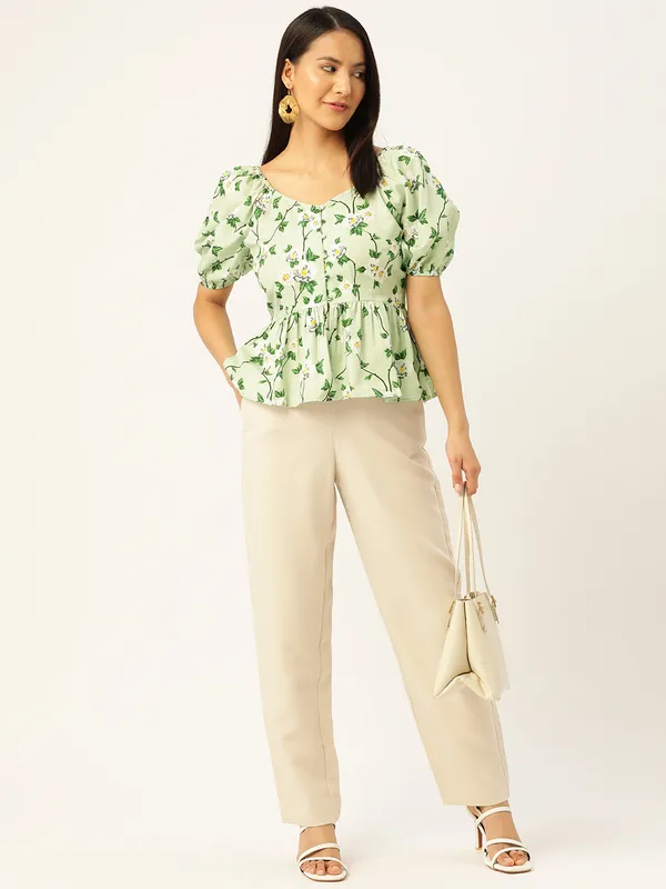Green_Georgette_Floral_Print_top