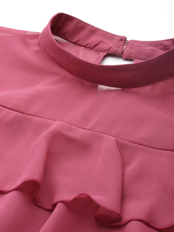 Pink_Georgette_Solid_top