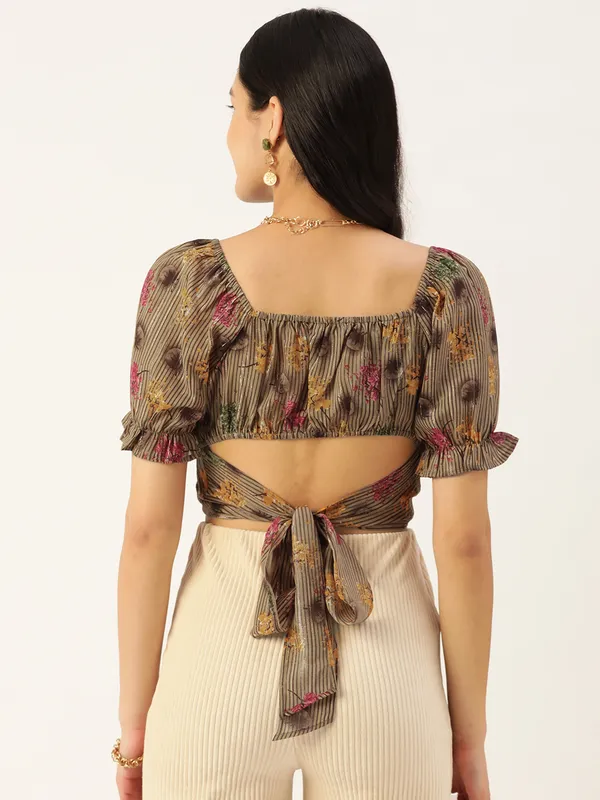 Brown_Georgette_Floral_Print_top