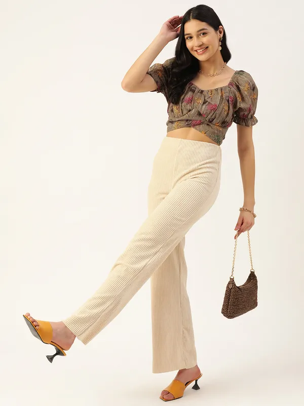 Brown_Georgette_Floral_Print_top