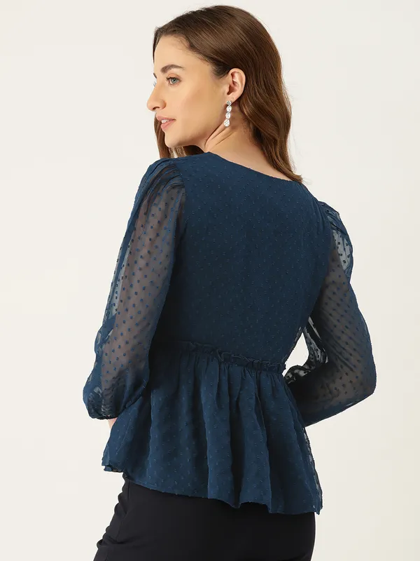 Blue_Georgette_Self_Design_top