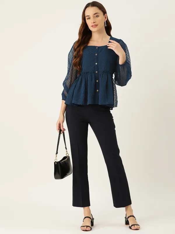 Blue_Georgette_Self_Design_top