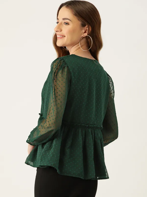 Dark_Green_Georgette_Self_Design_top