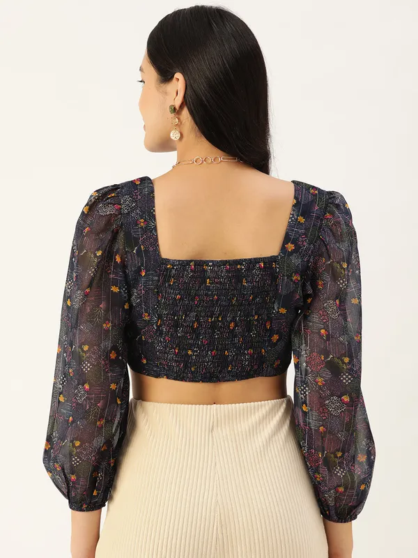 Blue_Georgette_Printed_top