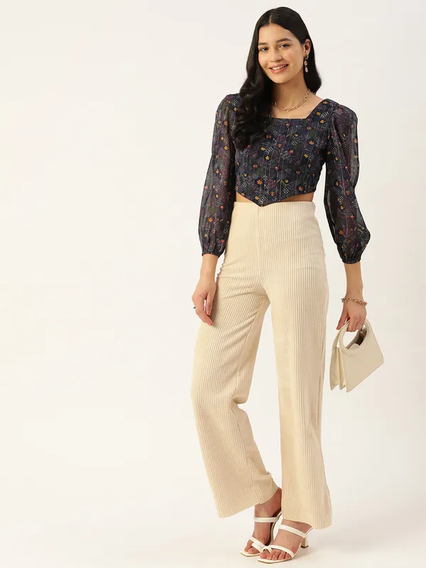 Blue_Georgette_Printed_top