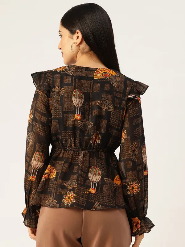 Brown_Georgette_Ethnic_Motifs_top