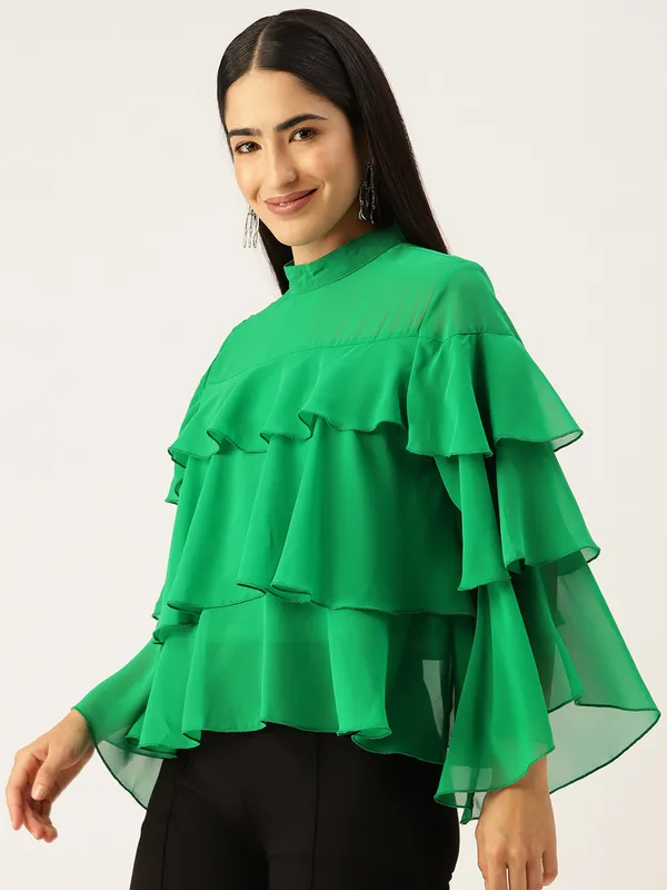 Green_Georgette_Solid_top