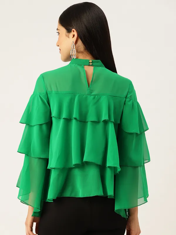 Green_Georgette_Solid_top