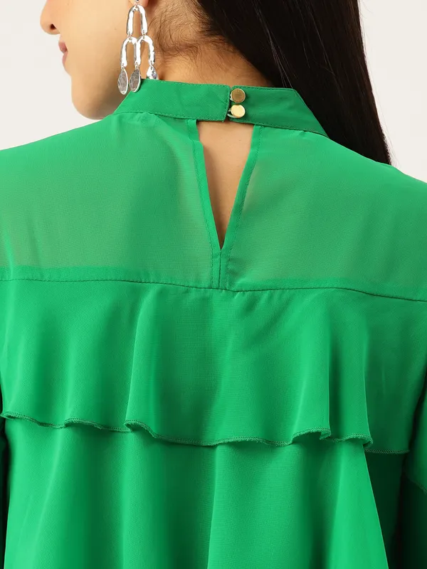 Green_Georgette_Solid_top