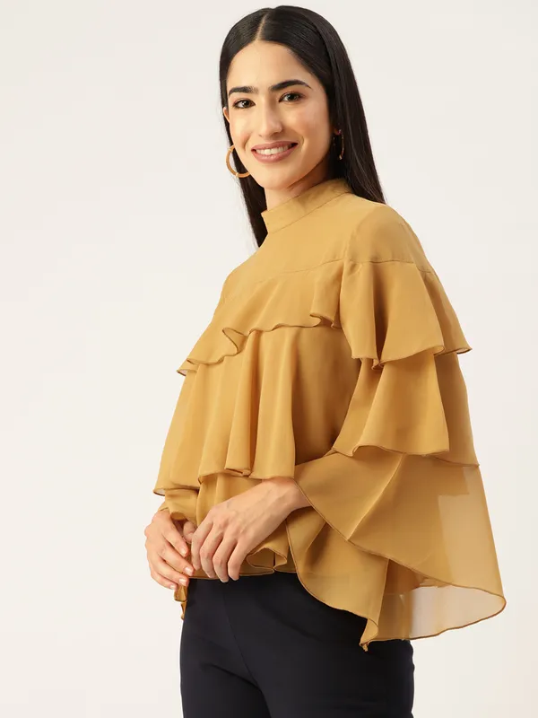 Yellow_Georgette_Solid_top