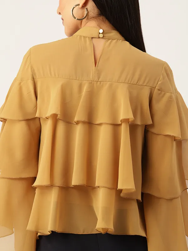 Yellow_Georgette_Solid_top