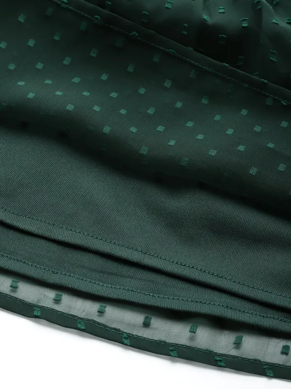 DarkGreen_Georgette_Self_Design_top