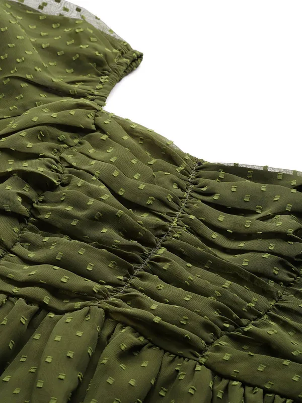 Olive_Georgette_Self_Design_top
