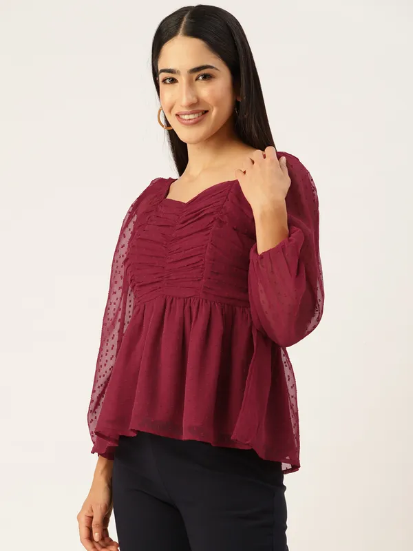 Red_Georgette_Self_Design_top