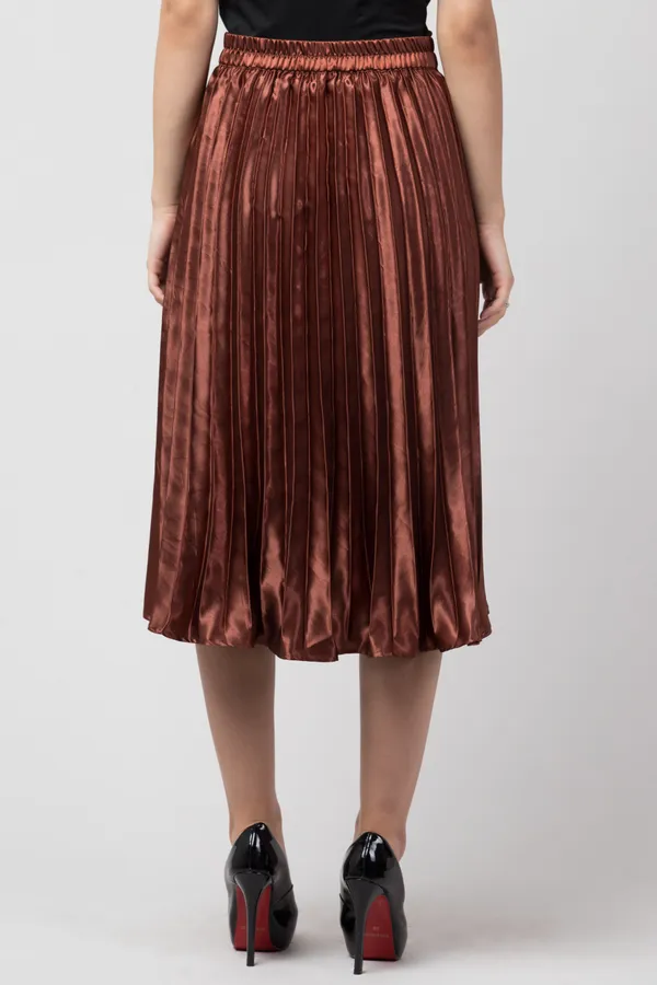 Brown_Satin_Blend_Solid_skirt