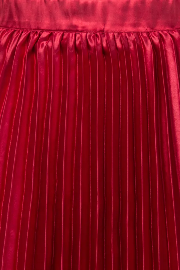 Red_Satin_Blend_Solid_skirt