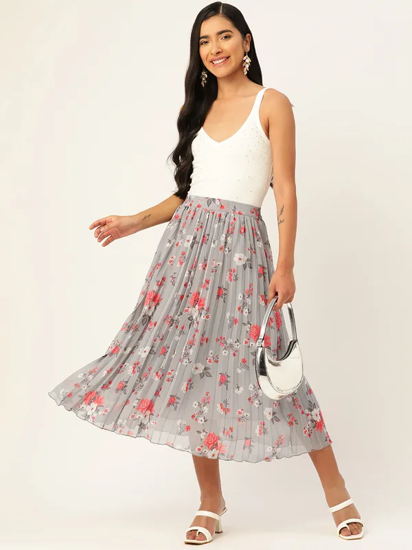 Grey_Georgette_Floral_Print_skirt