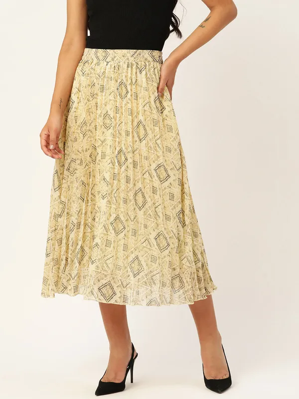 Yellow_Georgette_Floral_Print_skirt