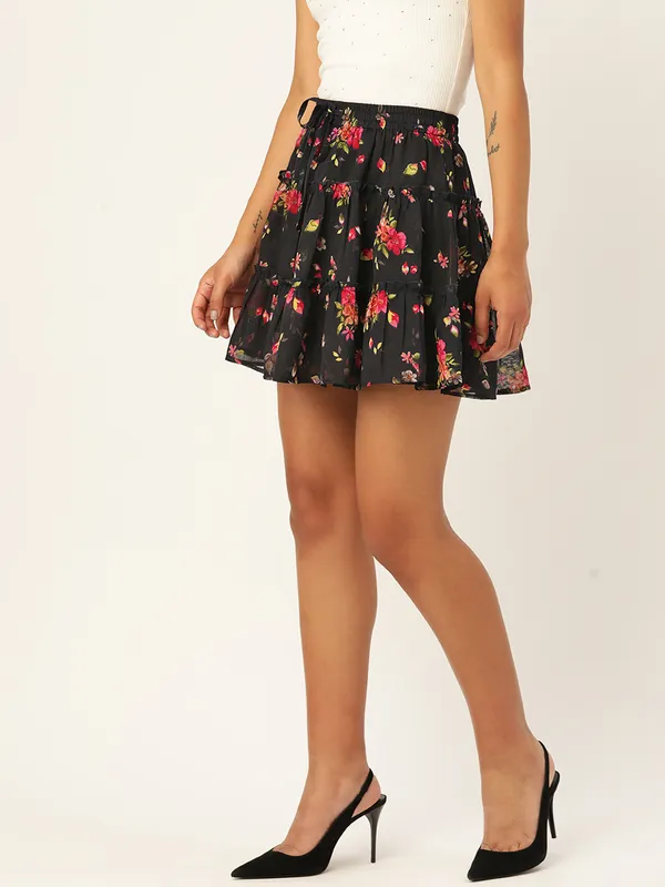 Black_Georgette_Floral_Print_skirt