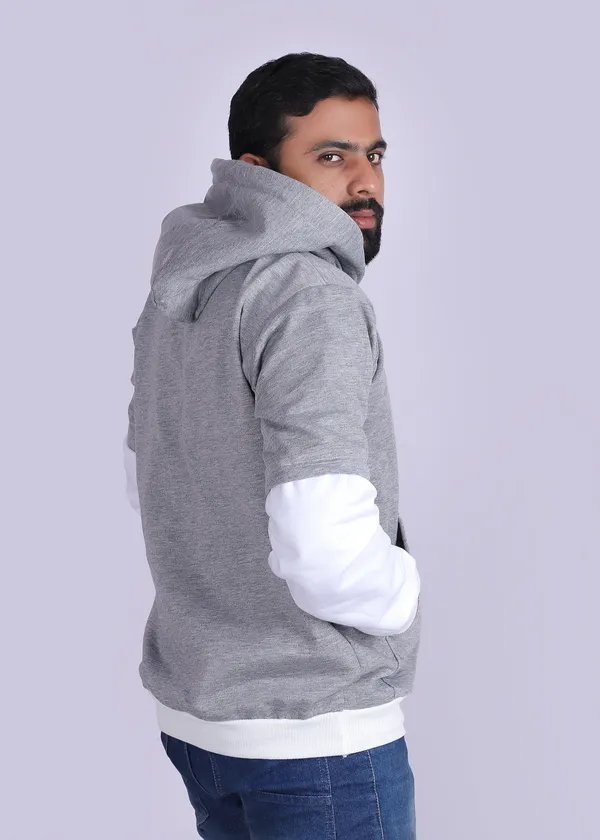 Unisex_Grey_White_Doctor_Sleeved_Hoodie
