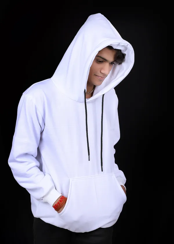 Unisex_Solid_Pearl_White_Hoodie