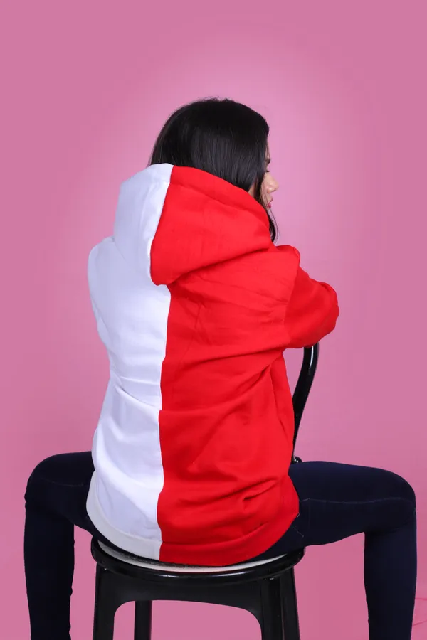 Unisex_Half_Red_and_Half_White_Hoodie