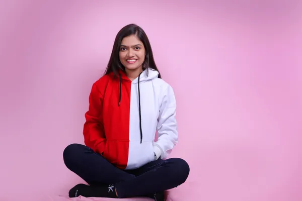 Unisex_Half_Red_and_Half_White_Hoodie