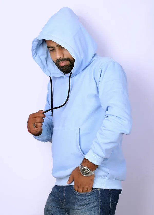 Unisex_Solid_Sky_Blue_Hoodie