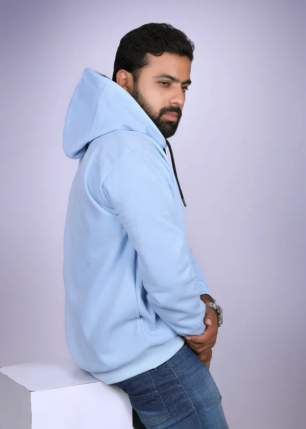 Unisex_Solid_Sky_Blue_Hoodie