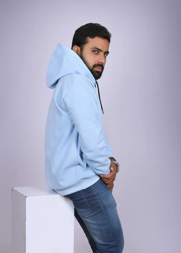 Unisex_Solid_Sky_Blue_Hoodie
