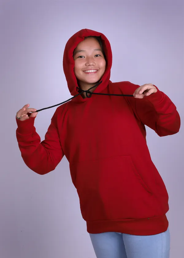 Unisex_Solid_Red_Hoodie