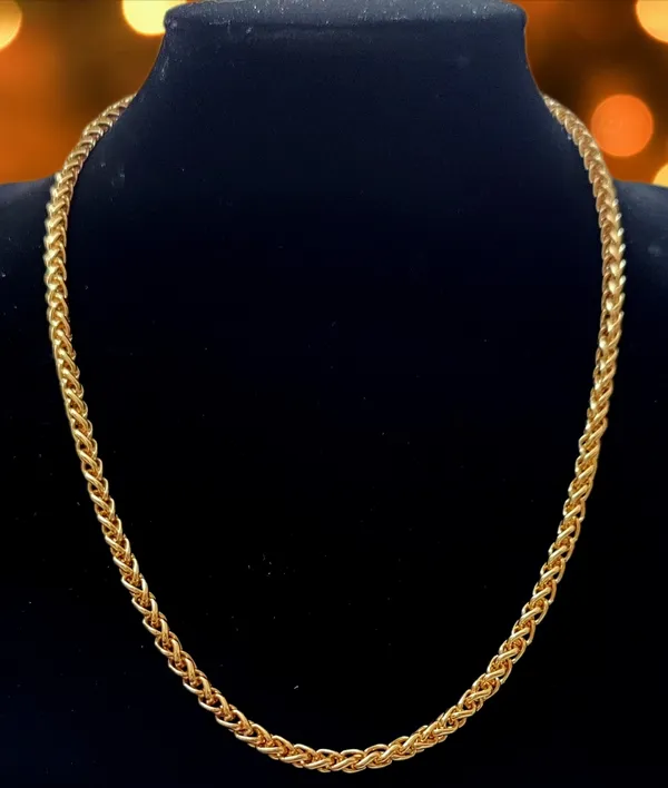 Sanvi Jewels Mens Chain Gold New Rope Chain Necklace Gold