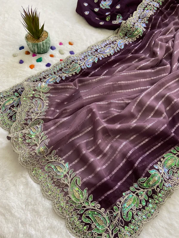 Zivah_Wine_–_Diwali_Special_|_Kajju_Katri_Pedding_Saree_with_Embroidery_&_Sequence_Work,_Cutwork_Border_&_Heavy_Embroidery_&_Sequence_Work_Blouse