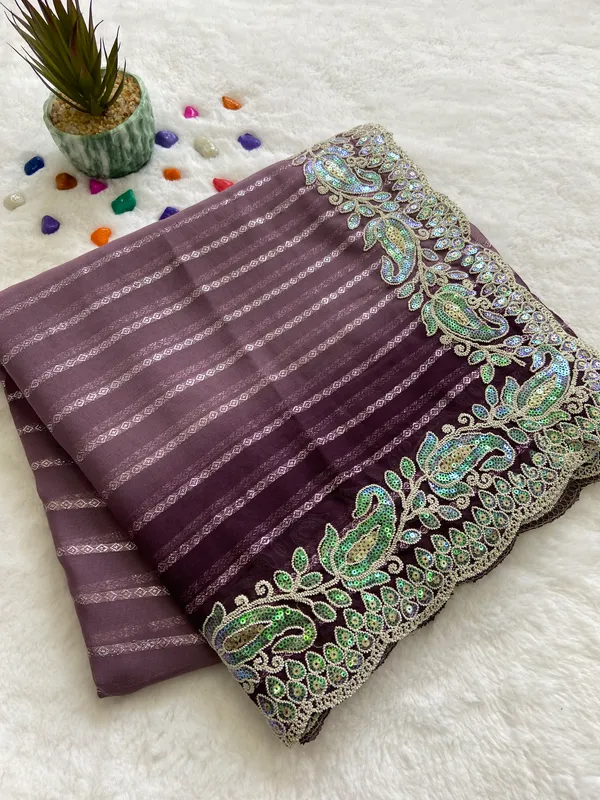 Zivah_Wine_–_Diwali_Special_|_Kajju_Katri_Pedding_Saree_with_Embroidery_&_Sequence_Work,_Cutwork_Border_&_Heavy_Embroidery_&_Sequence_Work_Blouse